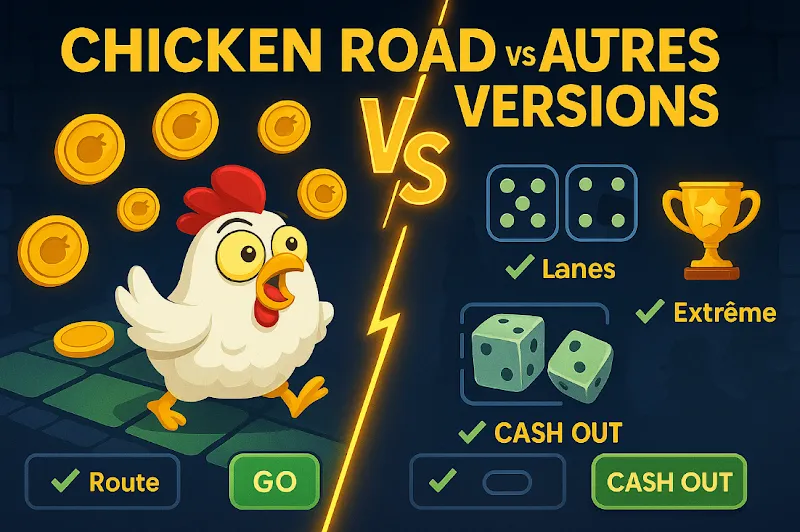 Chicken Road vs d'autres versions de Jeu du Poulet